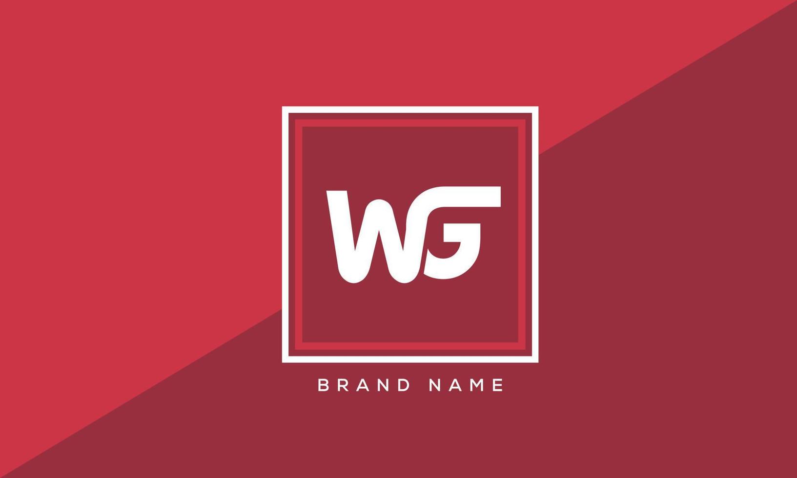 letras del alfabeto iniciales monograma logo wg, gw, w y g vector