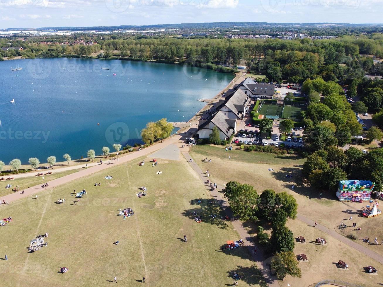 Gorgeous view of Lake at Milton Keynes England UK photo