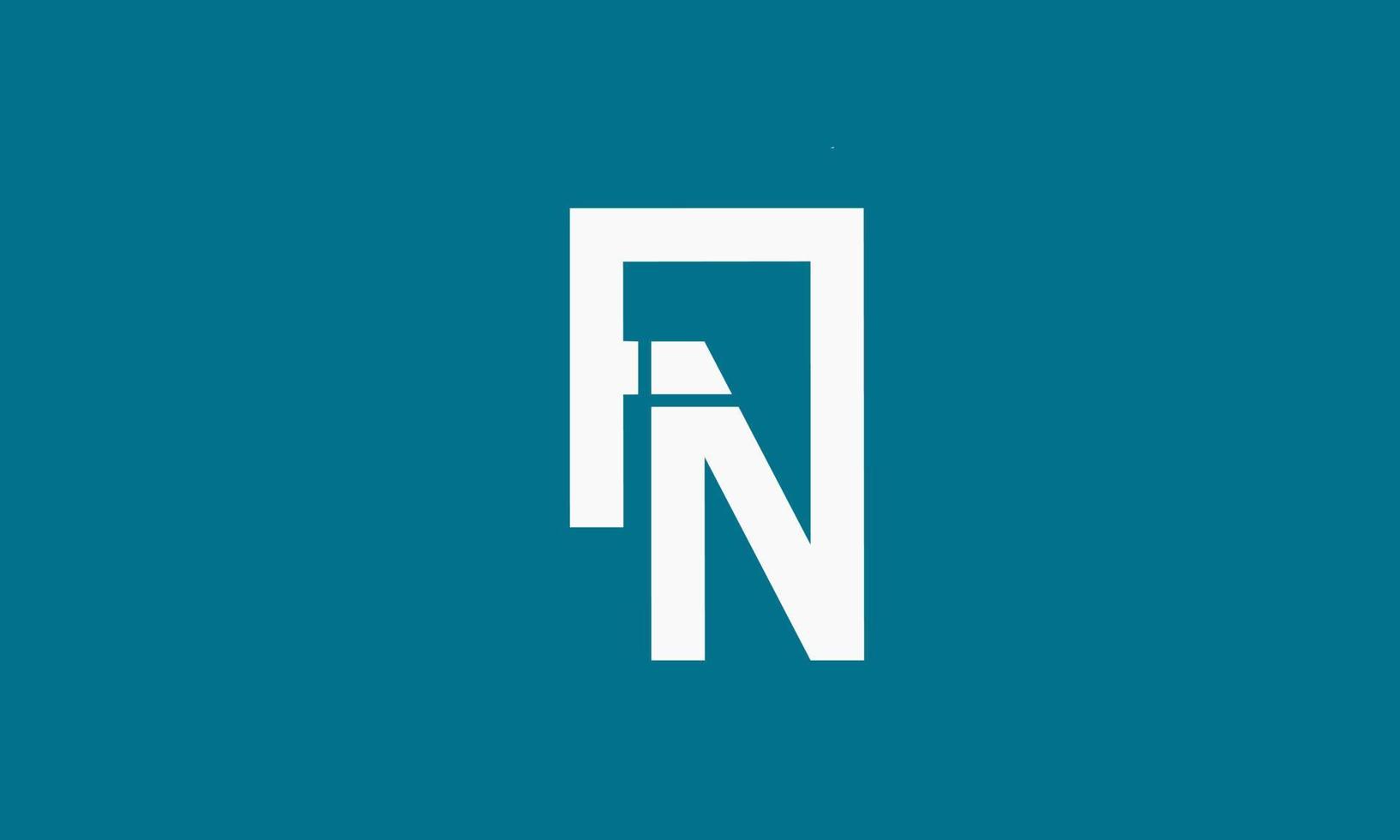 alfabeto letras iniciales monograma logo fn, nf, f y n vector