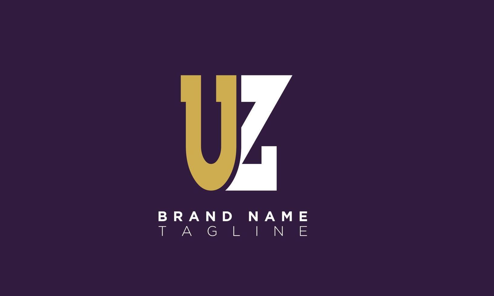 Alphabet letters Initials Monogram logo UZ, ZU, U and Z vector