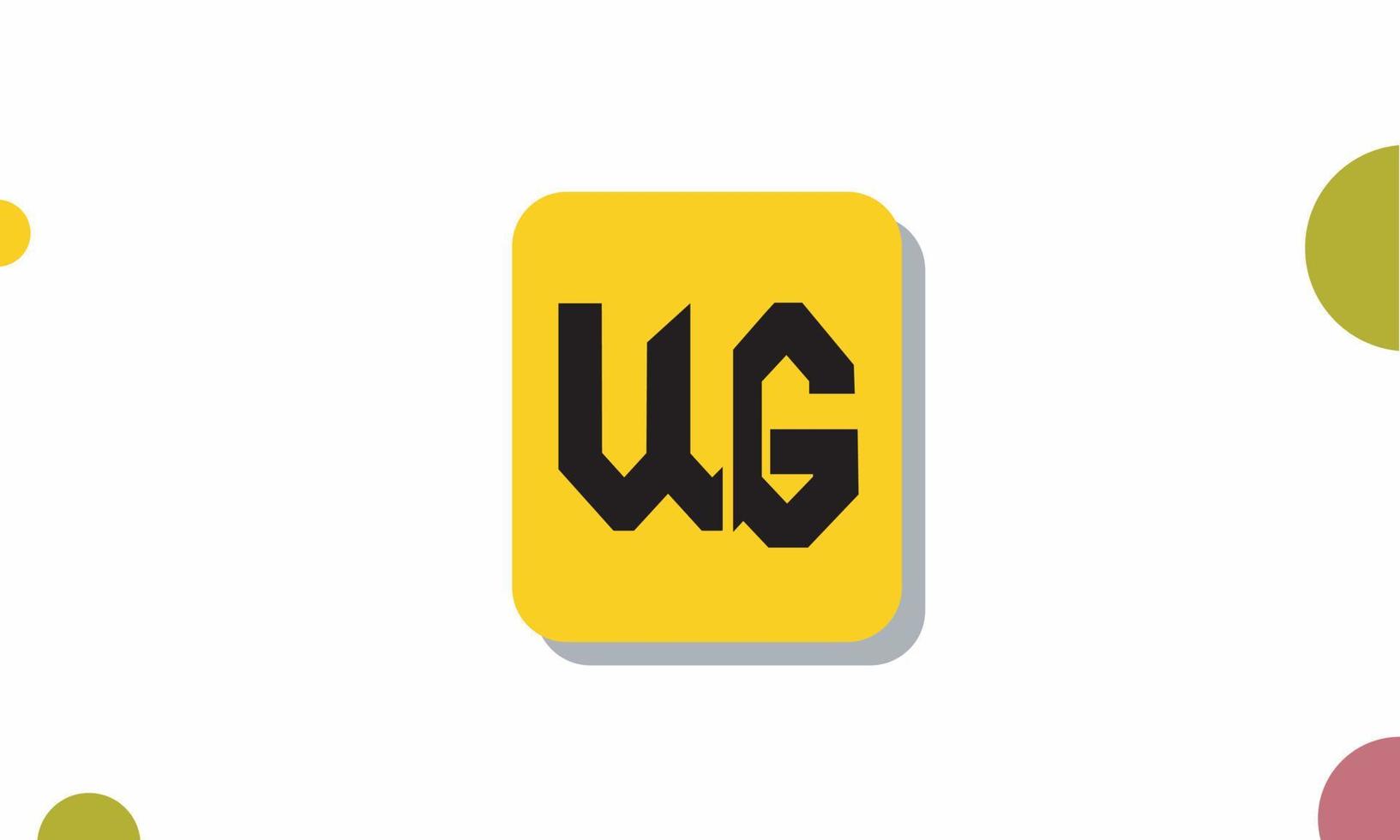 letras del alfabeto iniciales monograma logo wg, gw, w y g vector