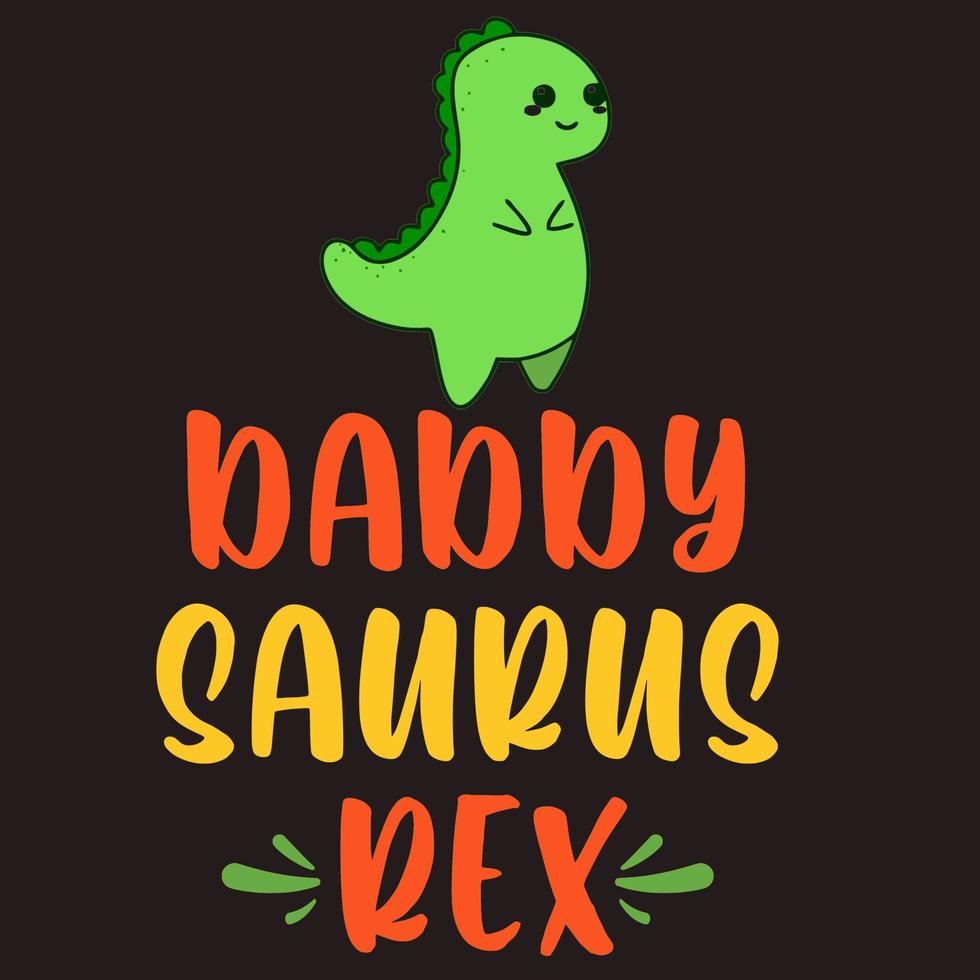 Daddy Saurus Rex vector