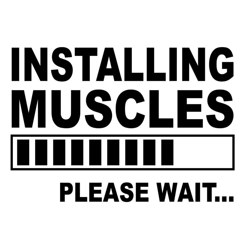 Installing Muscles please wait vector