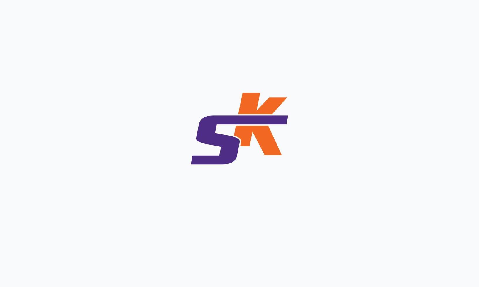 alfabeto letras iniciales monograma logo sk, ks, s y k vector