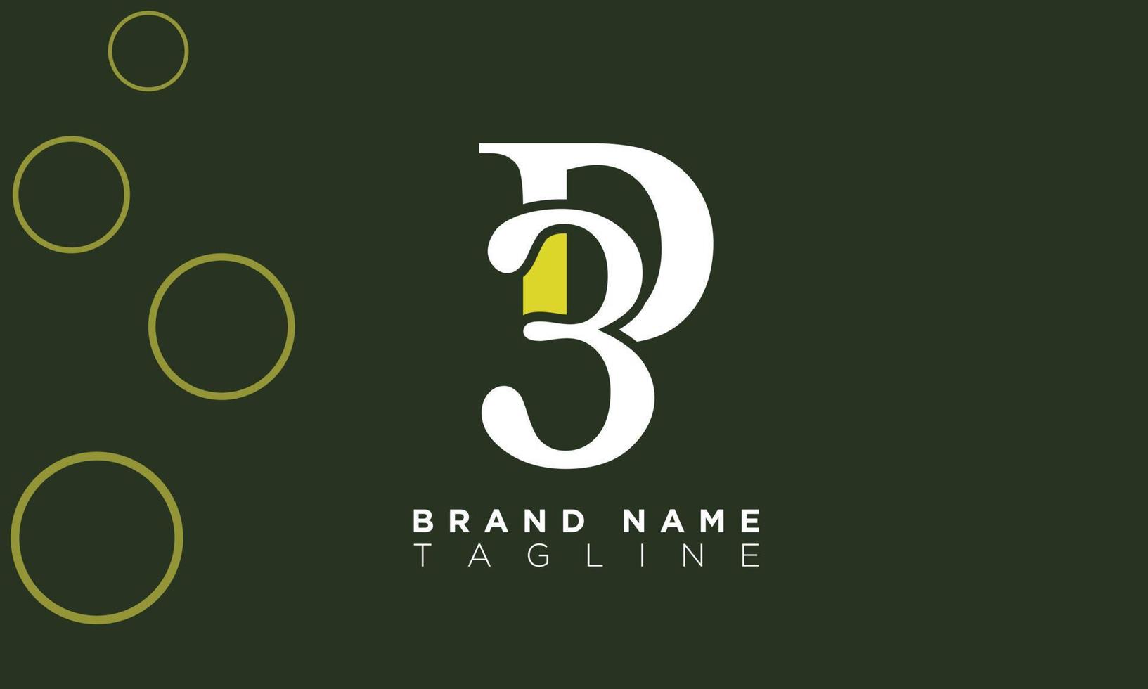 Alphabet letters Initials Monogram logo 3D vector