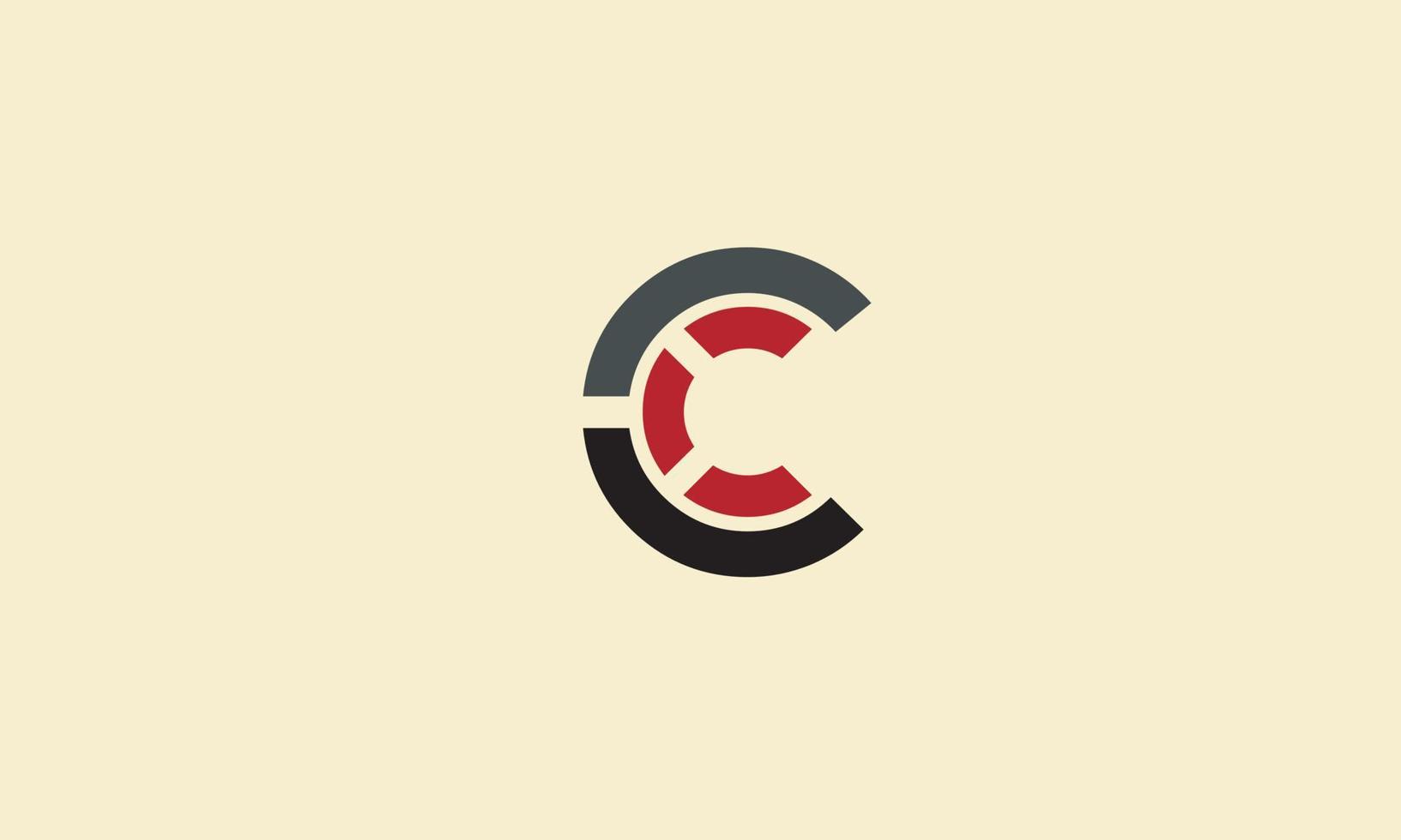 alfabeto letras iniciales monograma logo cc vector