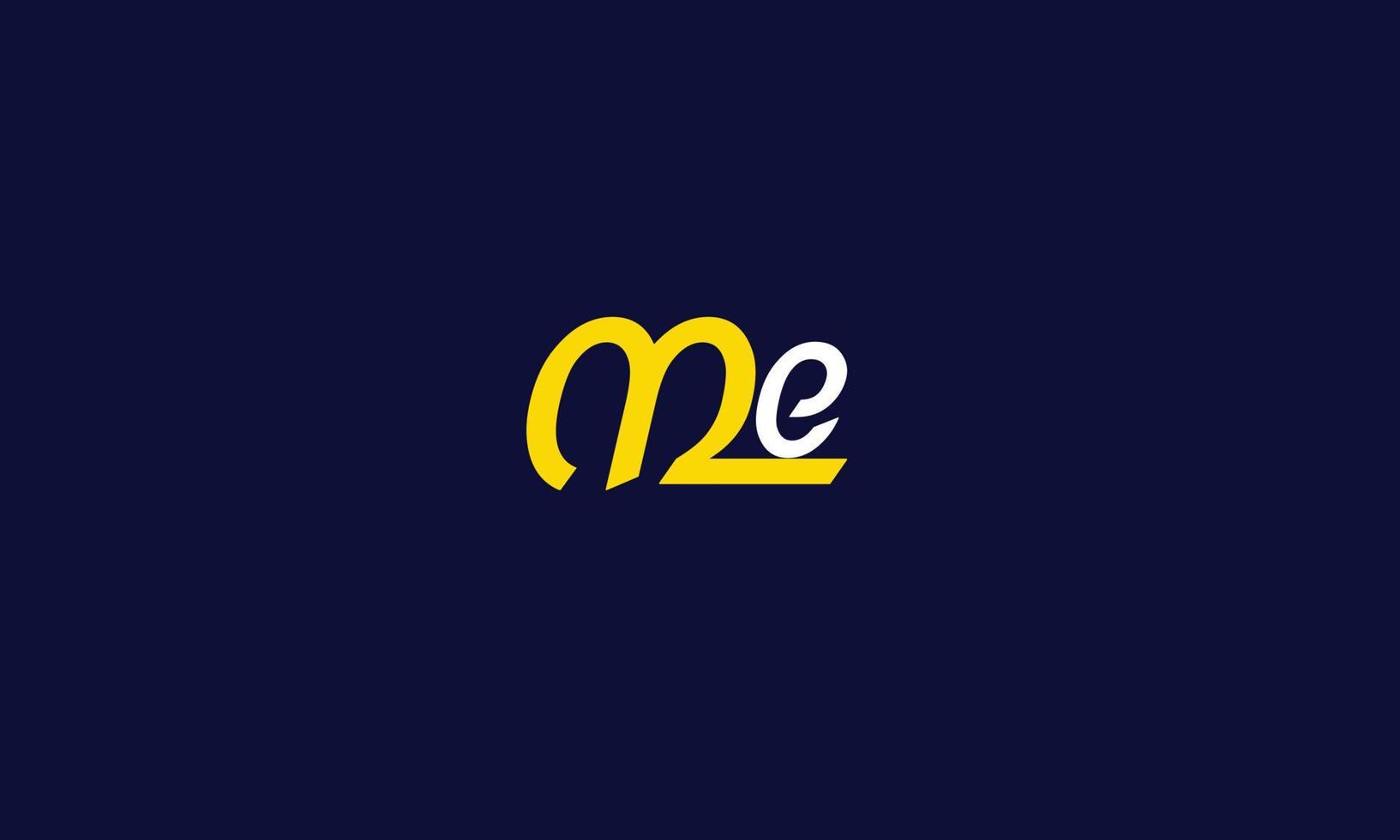 Alphabet letters Initials Monogram logo ME, EM, M and E vector
