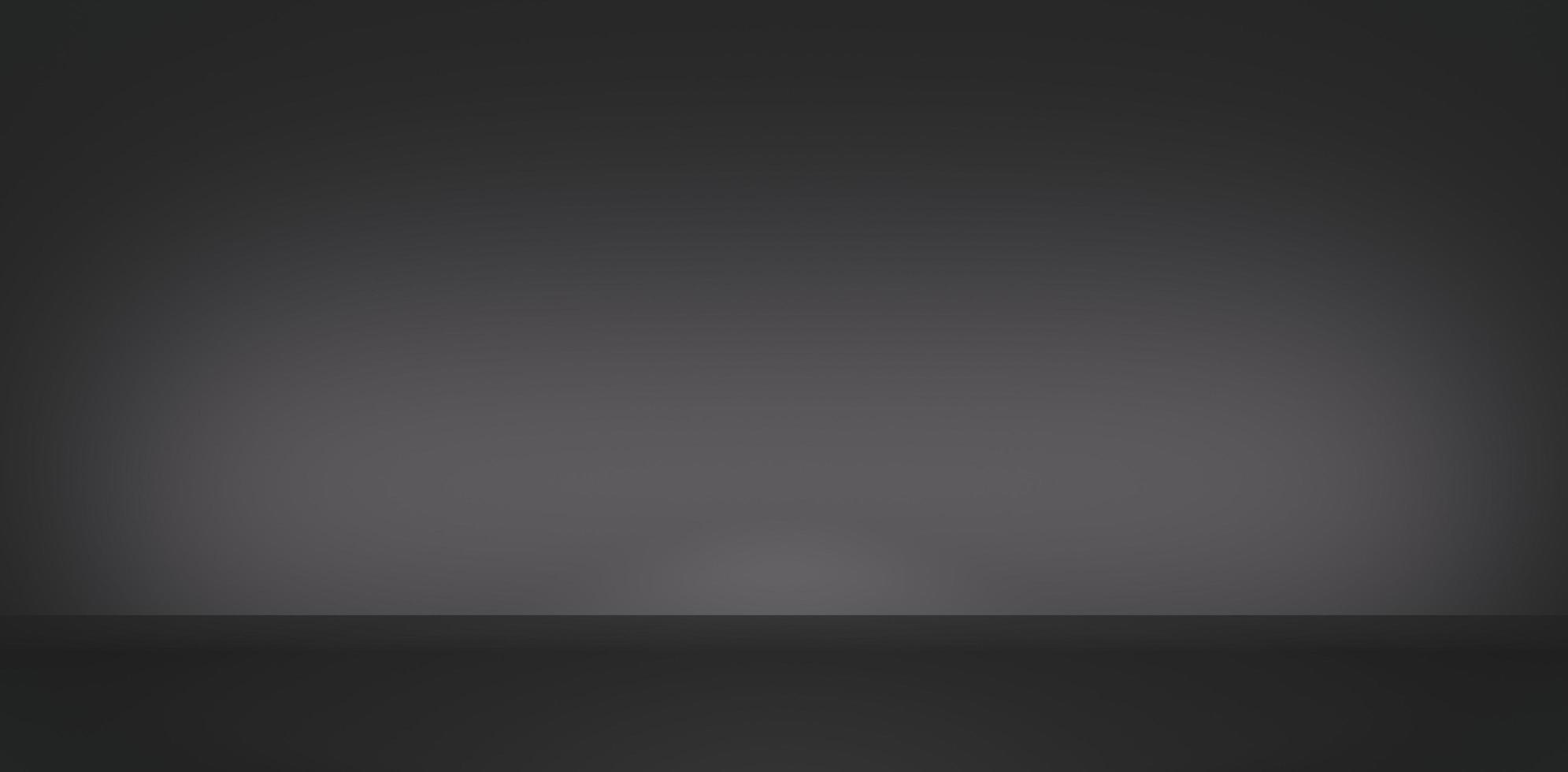 Black Background studio . Studio backdrop wallpaper inside room. Abstract dark gray gradient spotlight floor texture background. photo