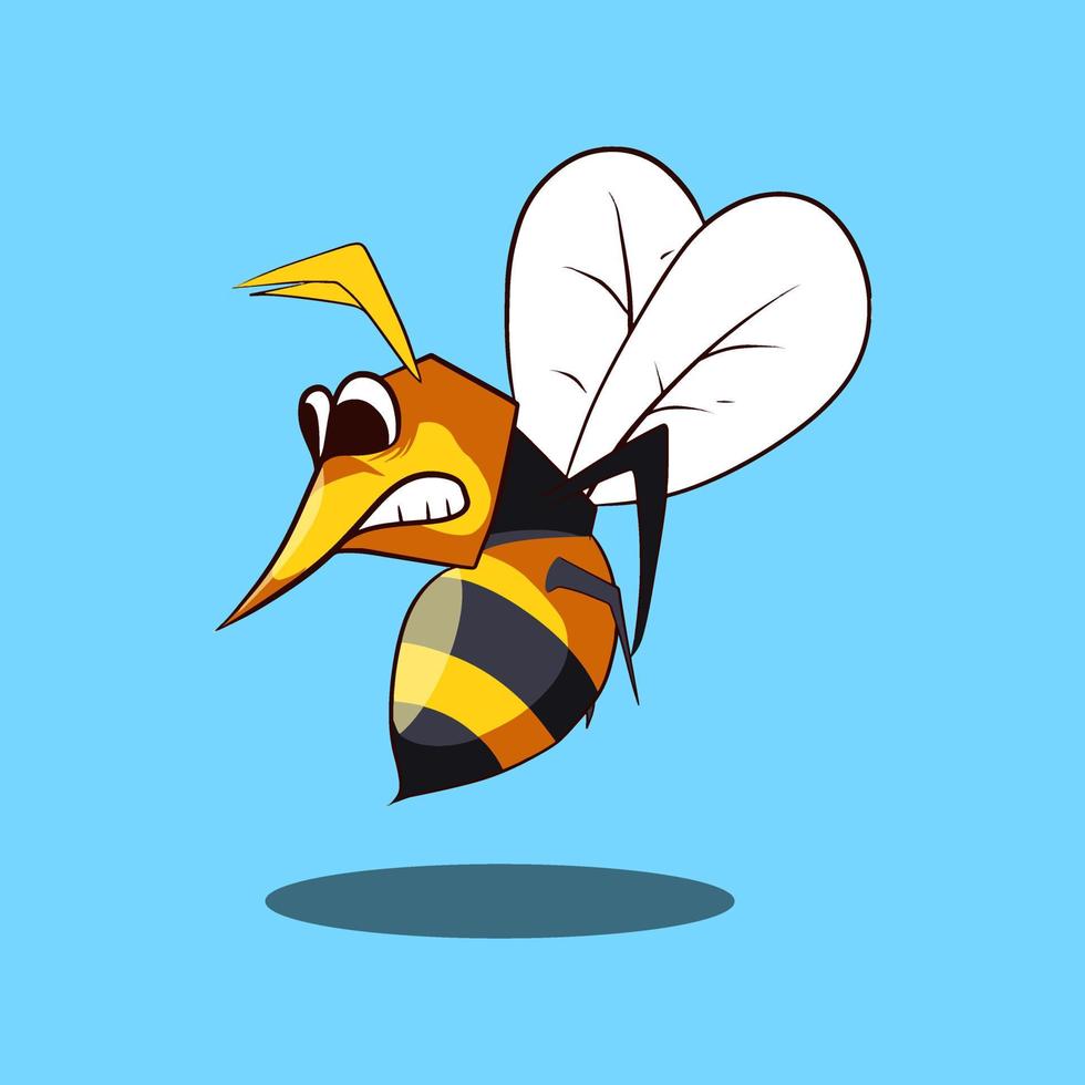 Premium vector l cool bee vector with amazing design. logo mascot. royalty free