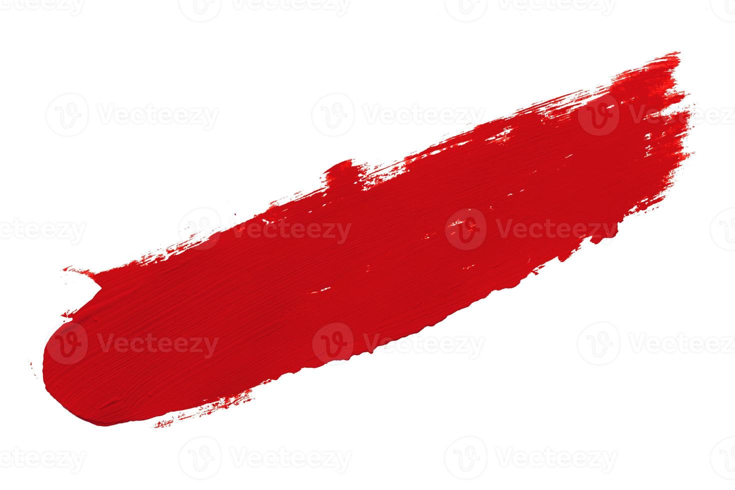 red brush isolated on a white background photo