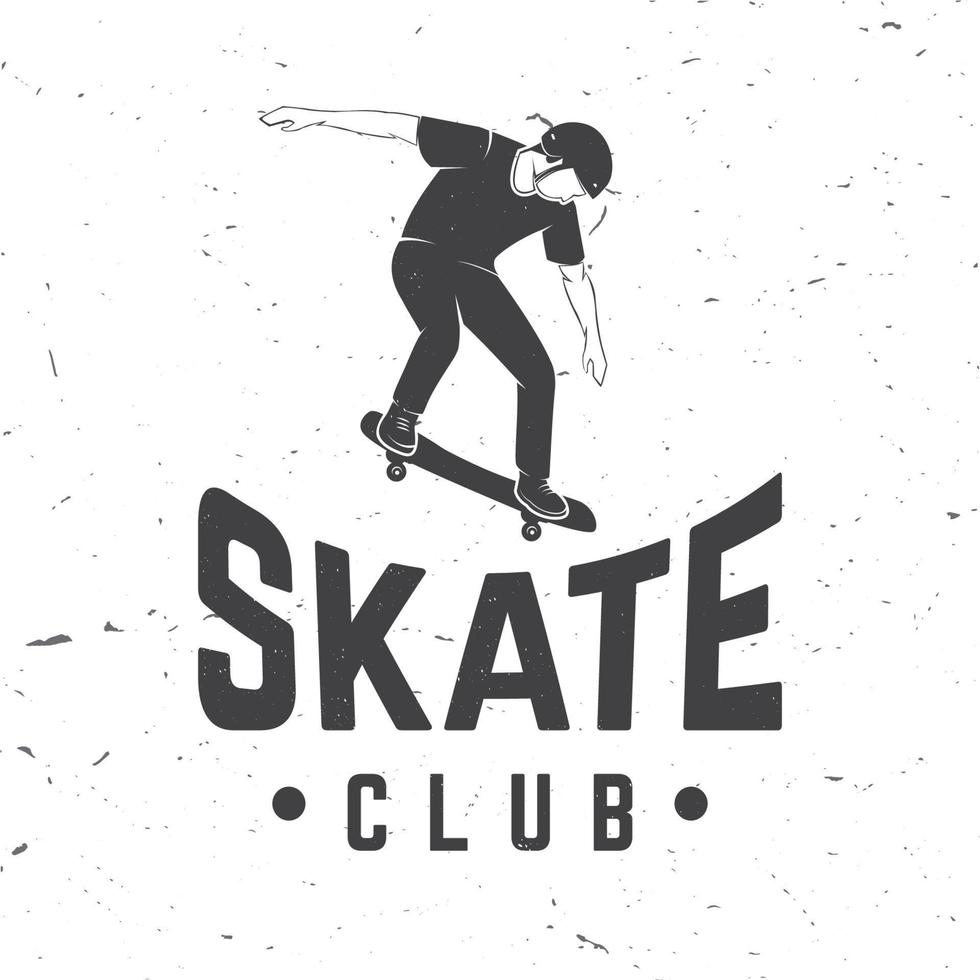 Skate club badge. Vector illustration.