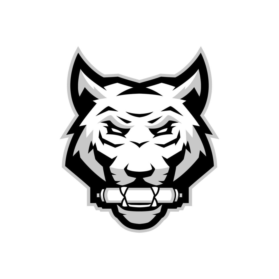 Tiger Roll Mascot Logo Design vector