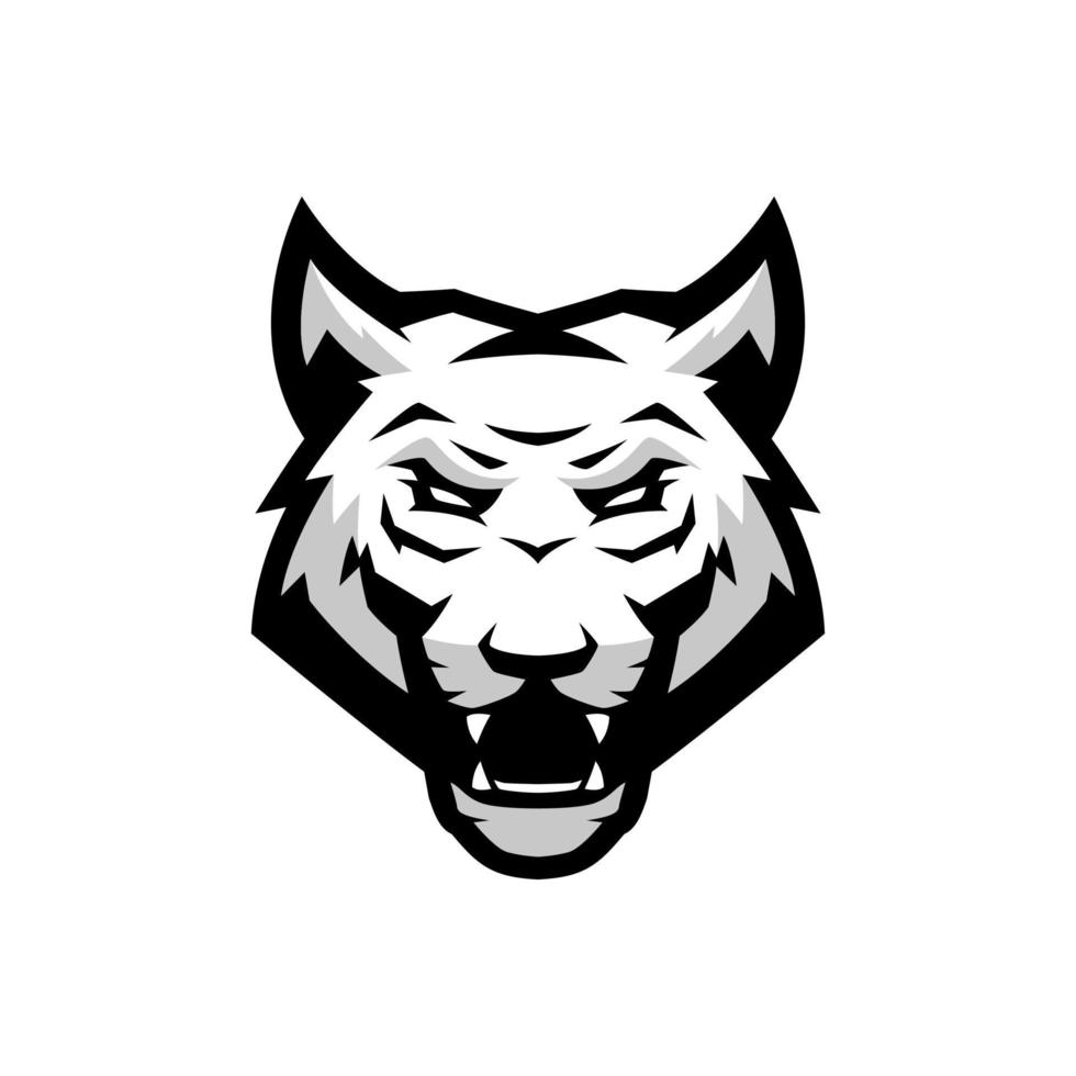 White Tiger Mascot Logo vector