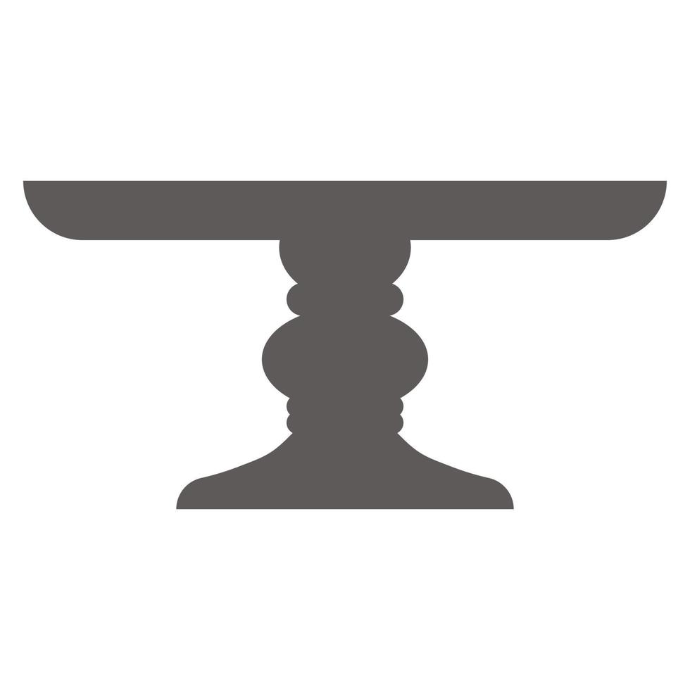 MobileCake stand in flat icon style. Empty tray for fruit and desserts. Vector silhouette