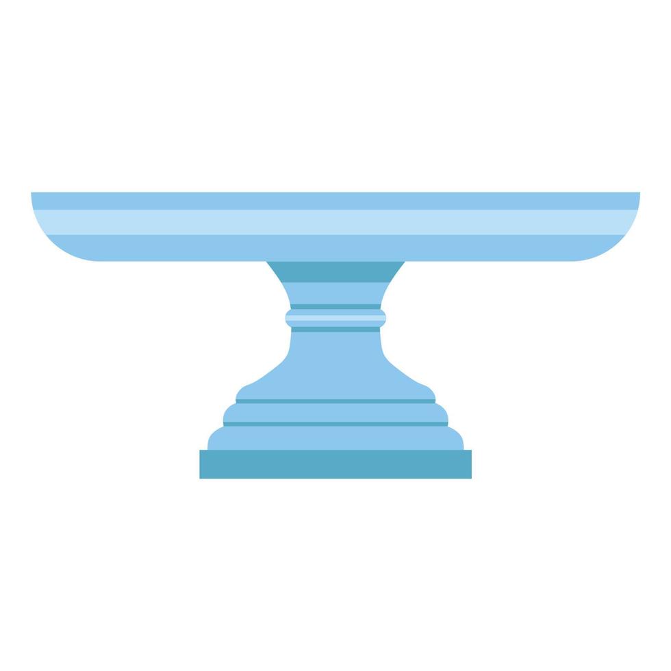 Cake stand in flat icon style. Empty tray for fruit and desserts. Vector illustration