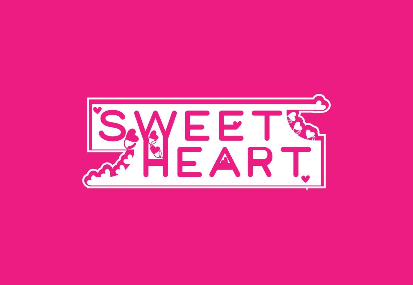 Sweet heart t shirt , sticker and logo design template vector