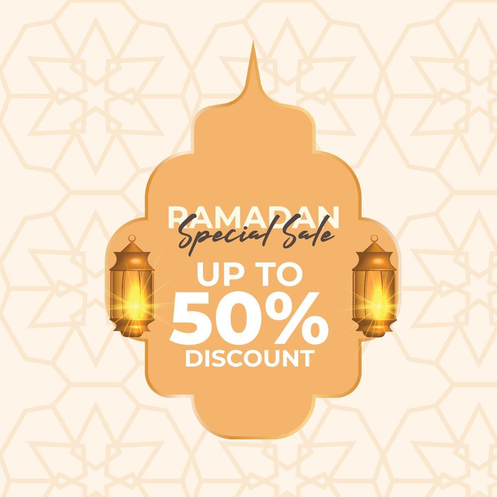abstract Islamic sale banner vector