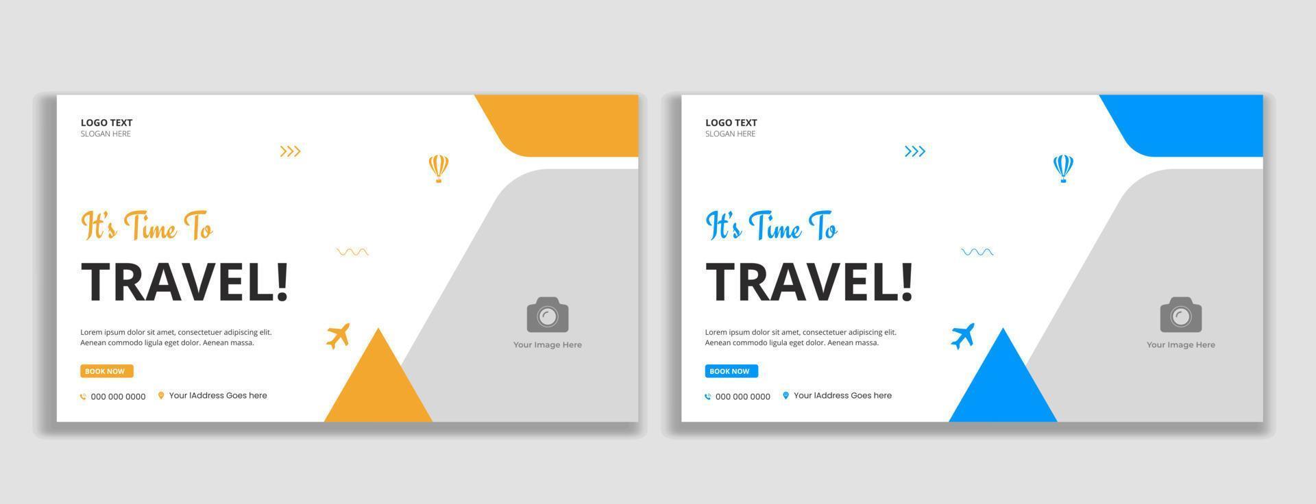 Travel Agency Thumbnail And Social Media Post Banner Template vector