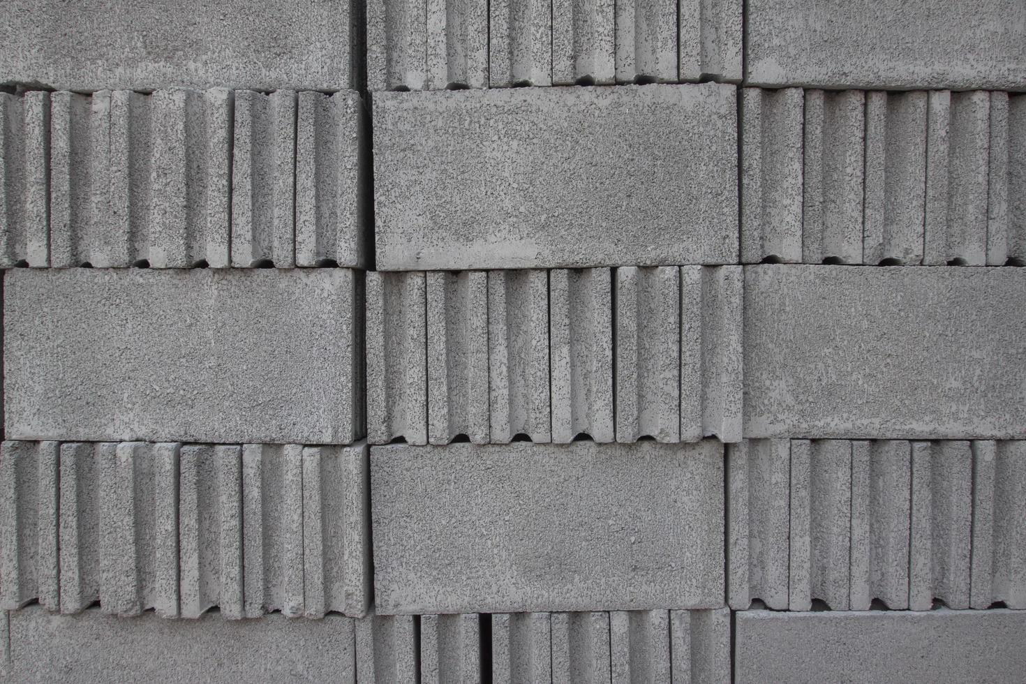 Pile concrete block to prepare for used in construction. photo