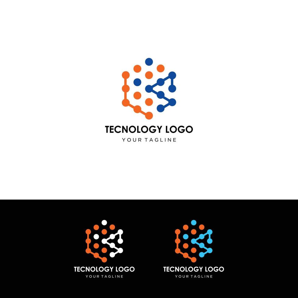 diseño de logotipo de tecnología vector