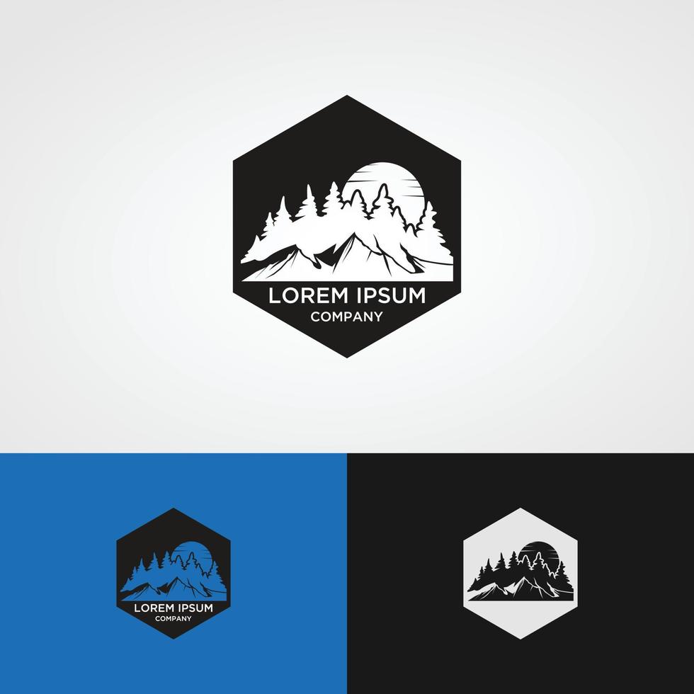 vector de stock de logotipo de montaña