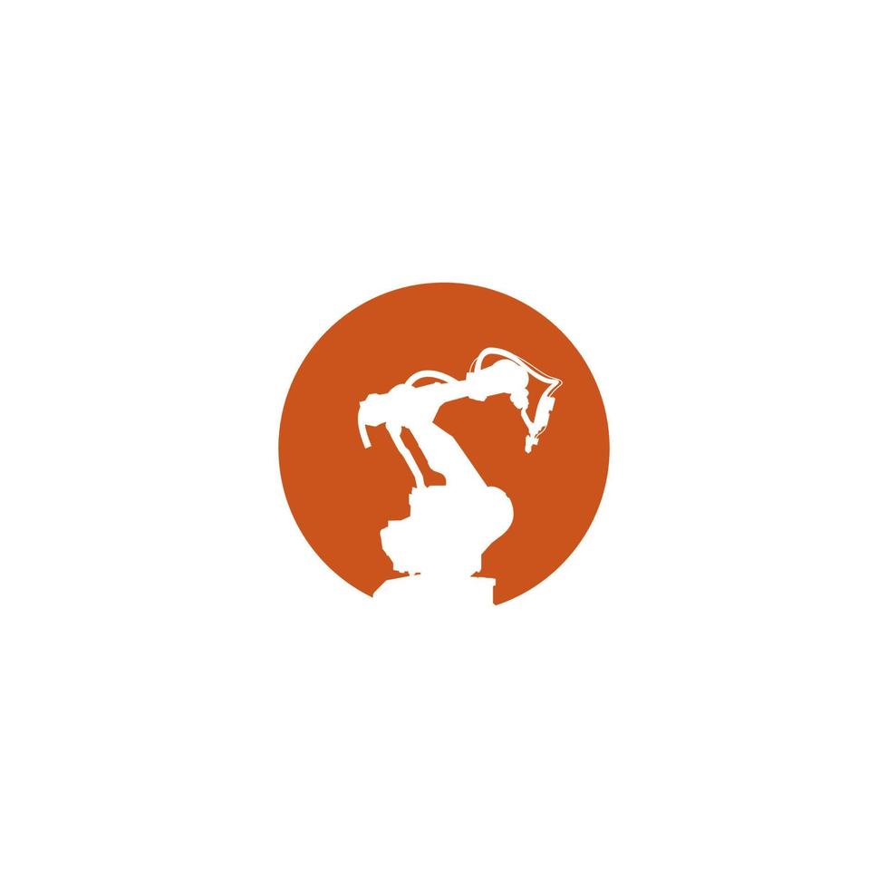 industrial robot logo vector