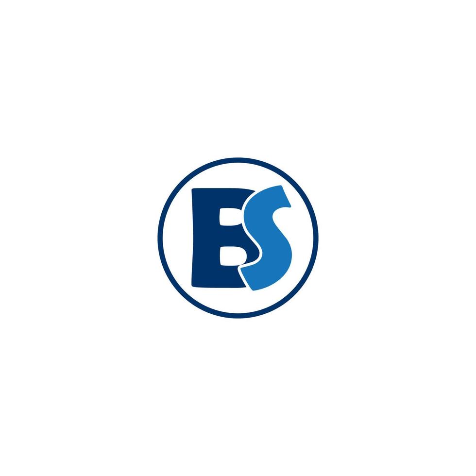 logotipo de la letra bs vector