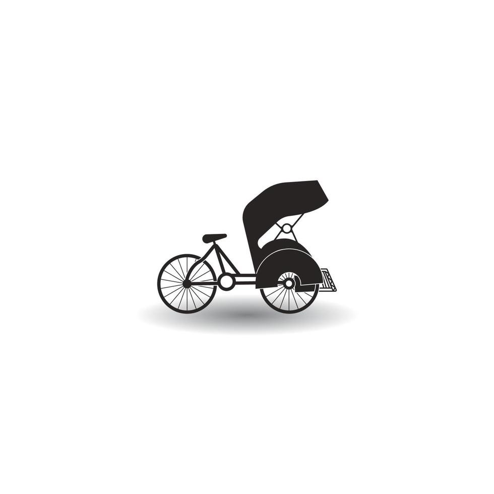 pedicab  icon vector