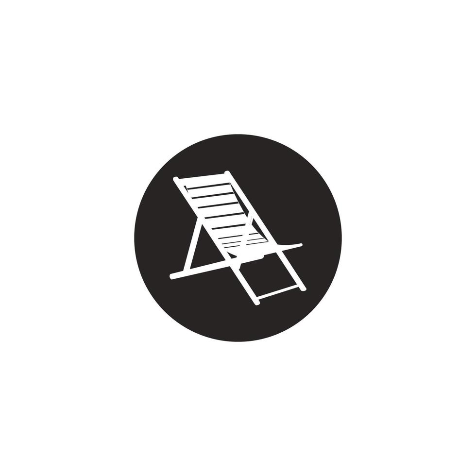 beach chair icon vector