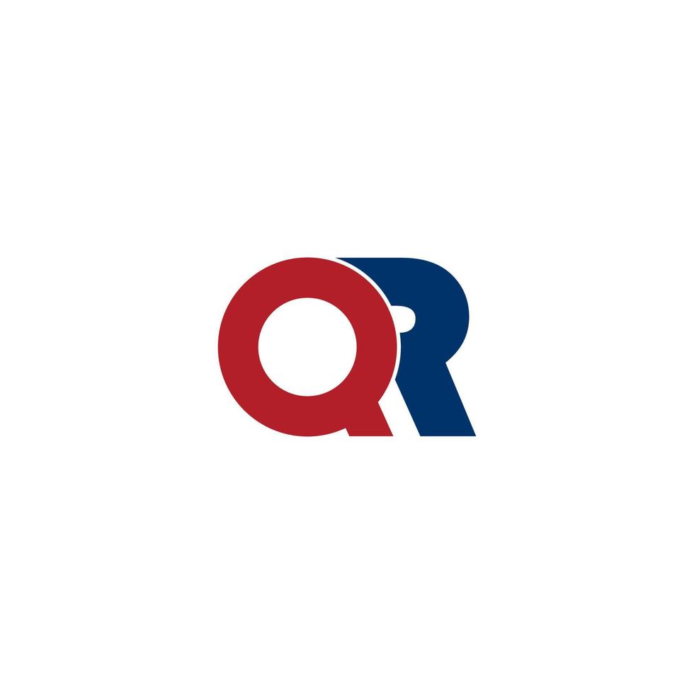 QR letter logo vector
