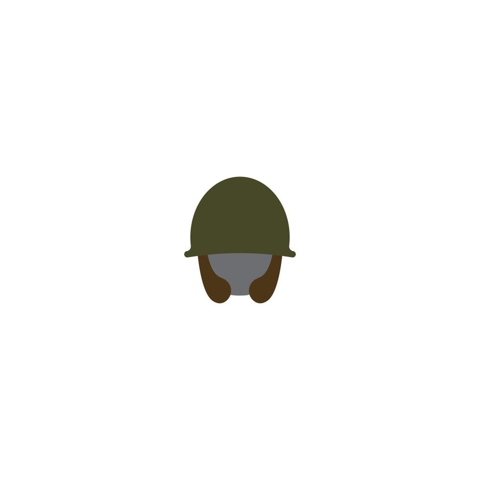 Army helmet icon vector