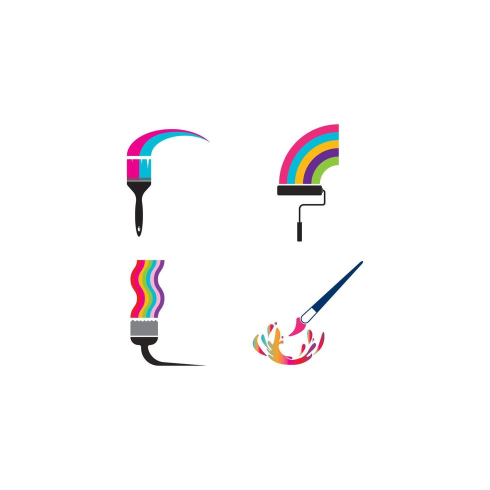 paint brush icon vector