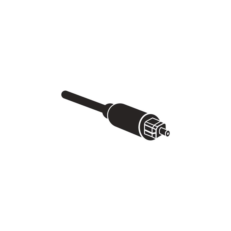 icono de cable de fibra óptica vector