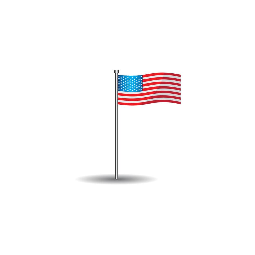 icono de la bandera americana vector