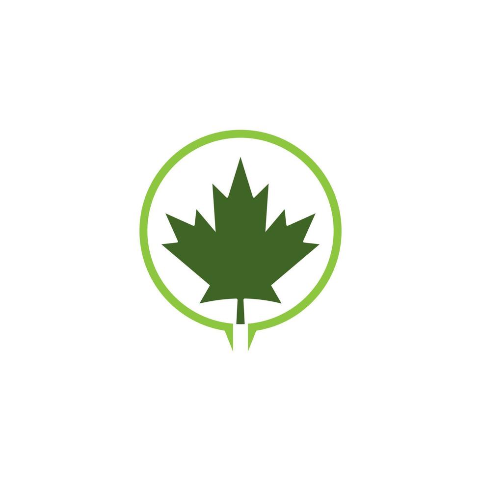 green leaf icon vector