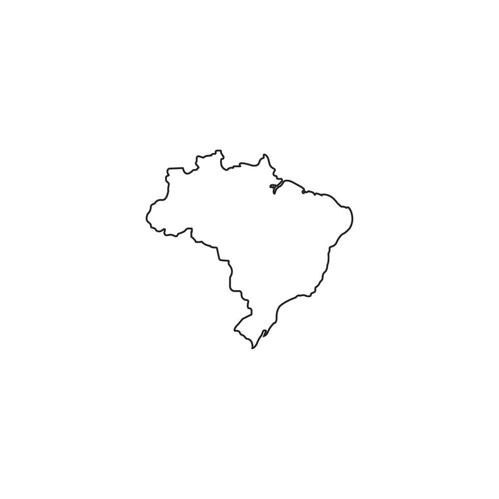 brazil map vector icon