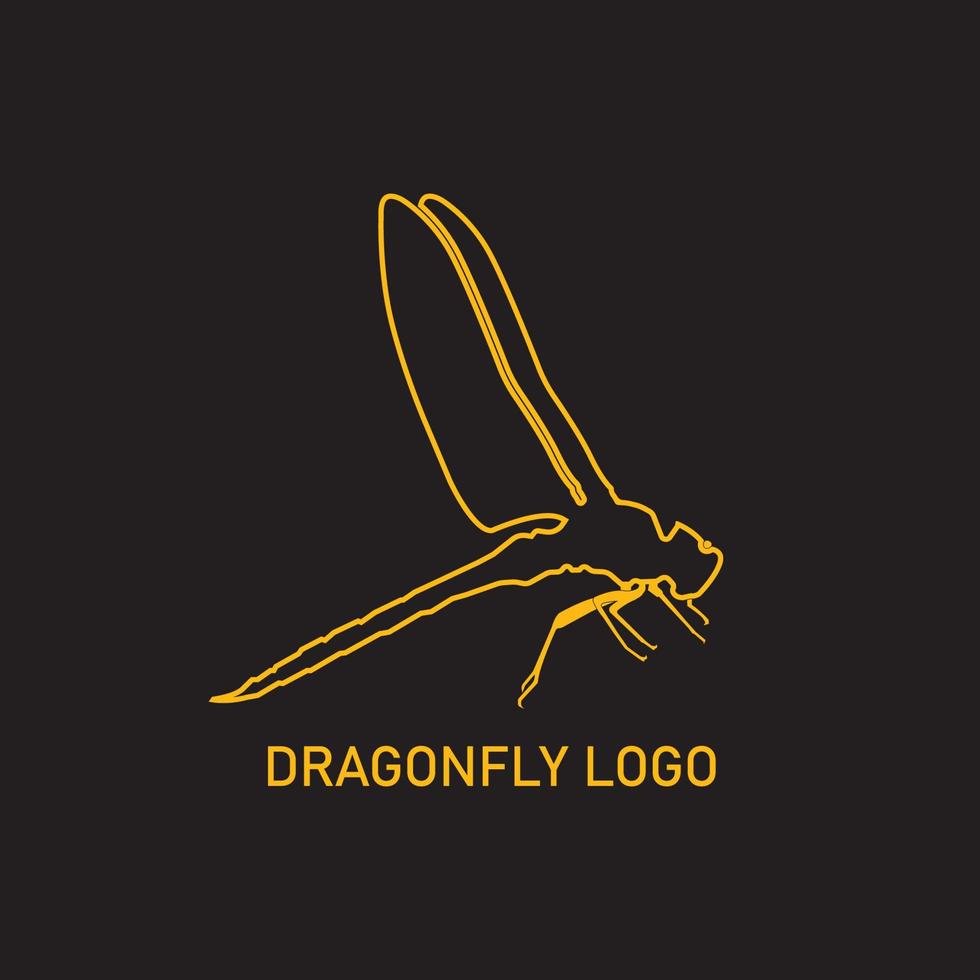 dragonfly logo vector illustration template design.