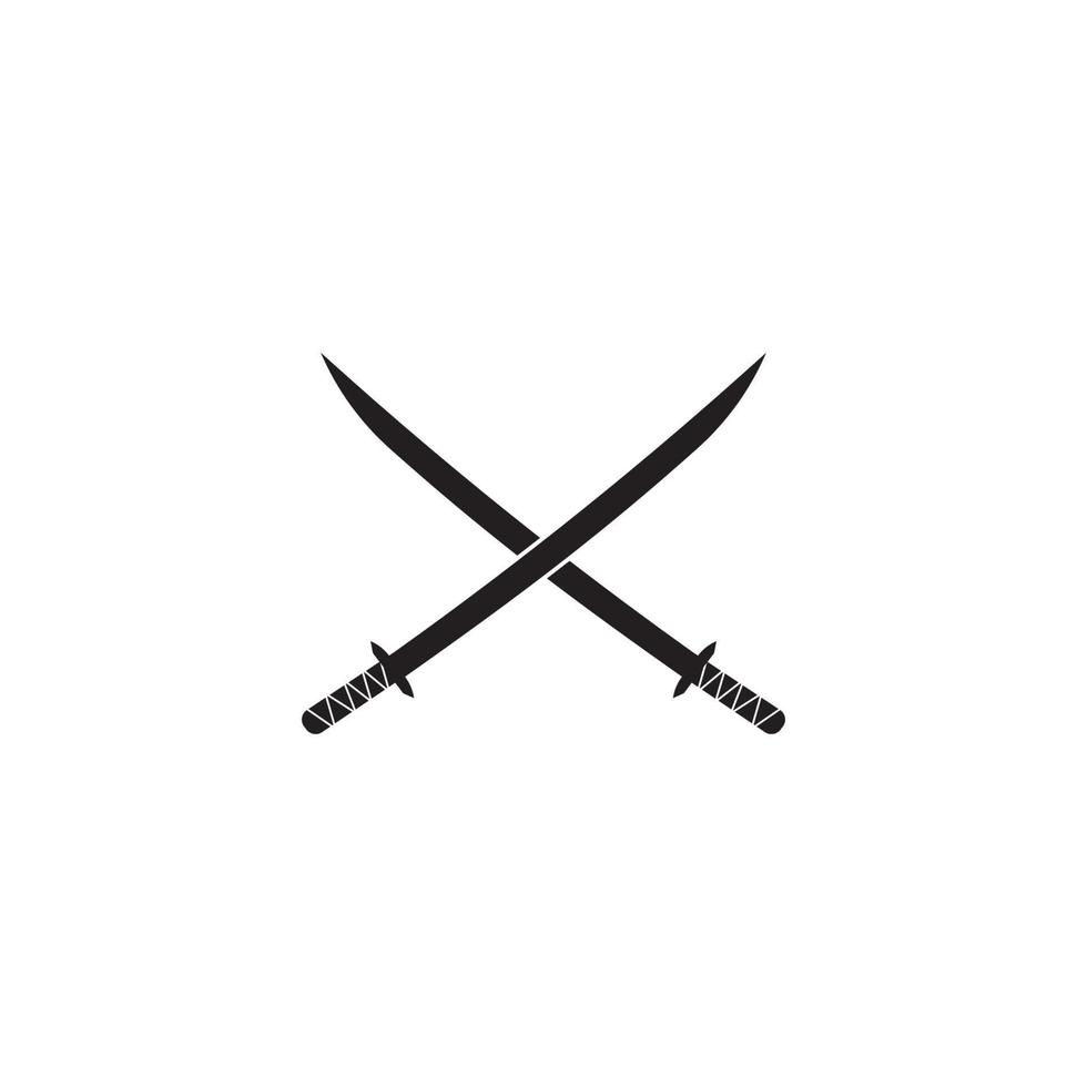 icono de espada katana vector