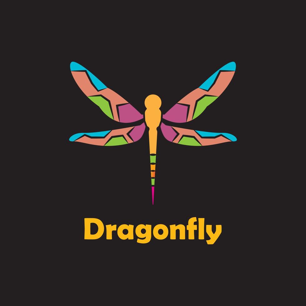 dragonfly abstract  logo vector