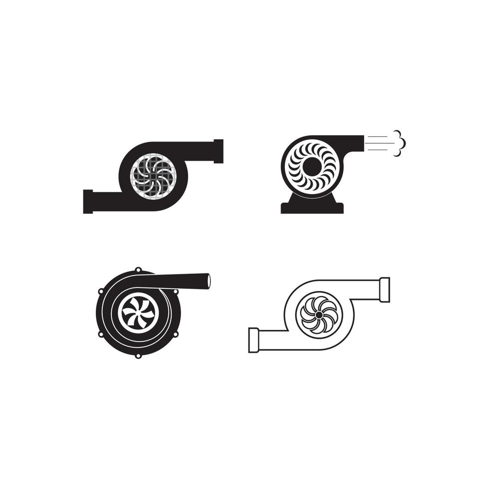 Engine turbo icon vector