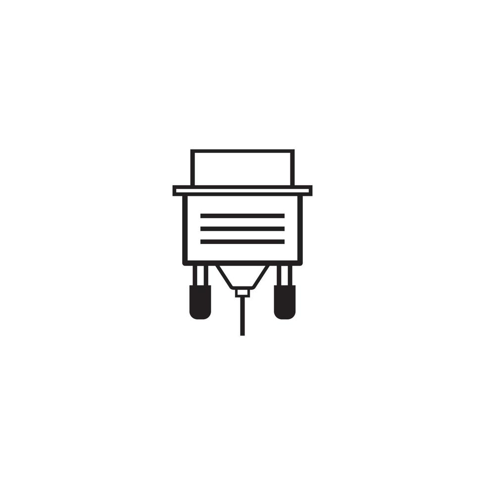 VGA cable icon vector