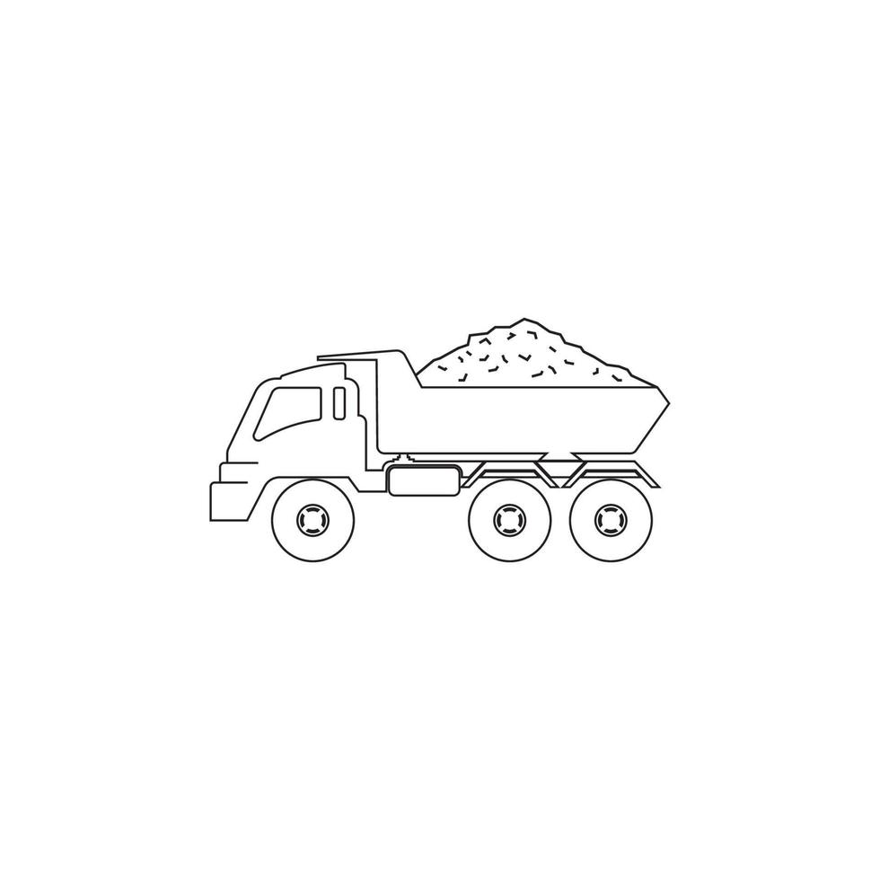 Dump truck icon vector