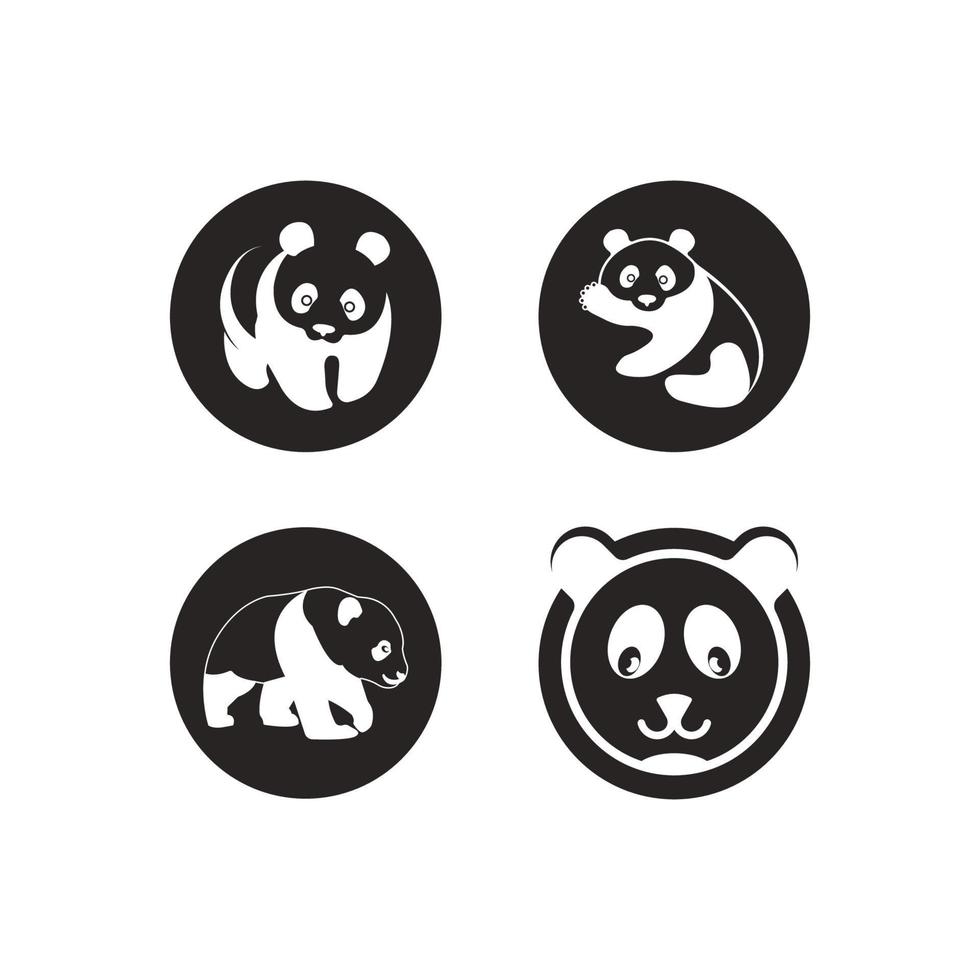 panda icono vector ilustración símbolo diseño