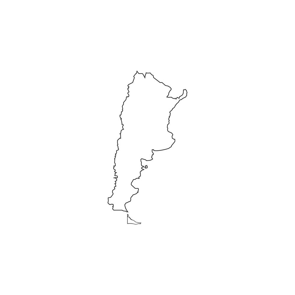 Argentina map logo vector