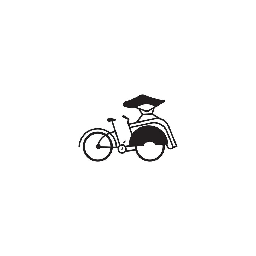 pedicab  icon vector