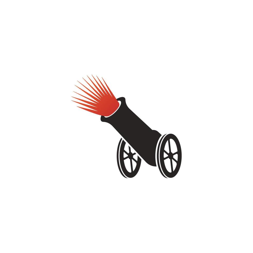 old cannon icon vector