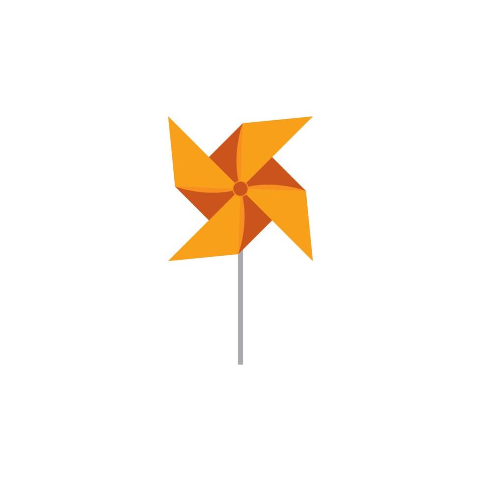 Paper windmill icon vector