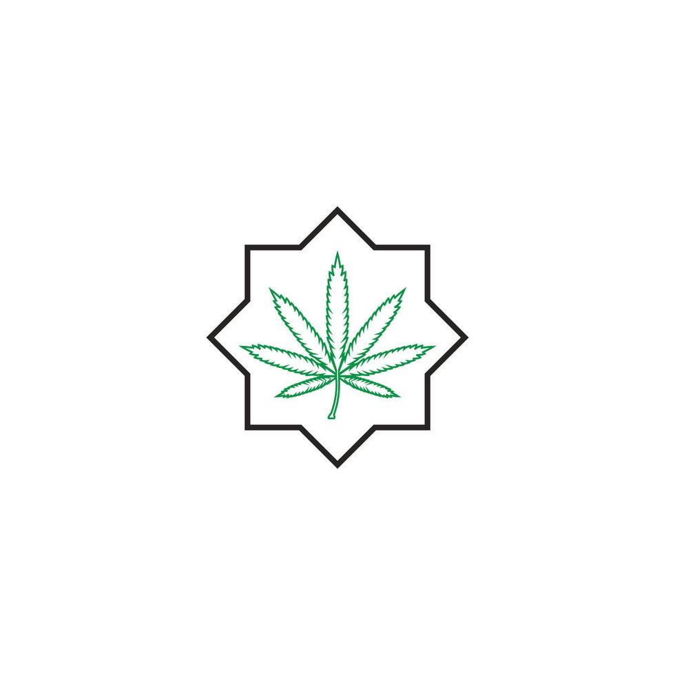 logo de hoja de cannabis vector