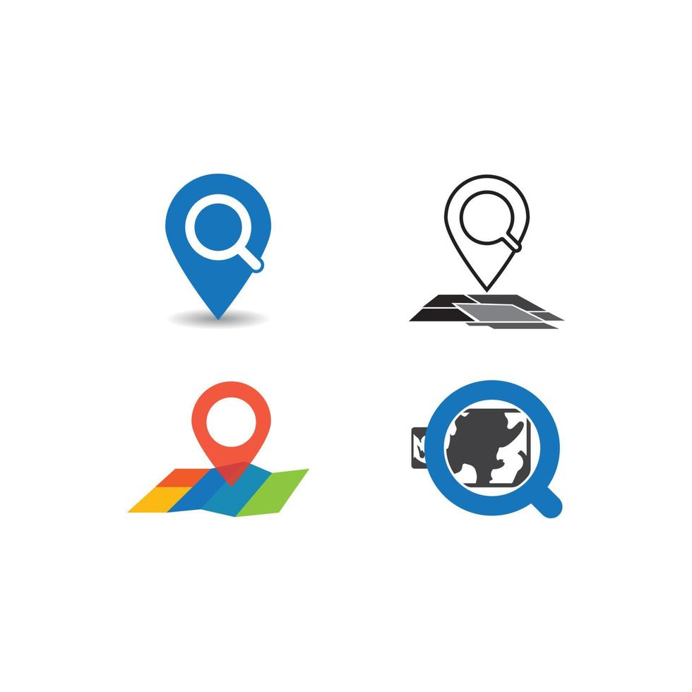 search map icon vector