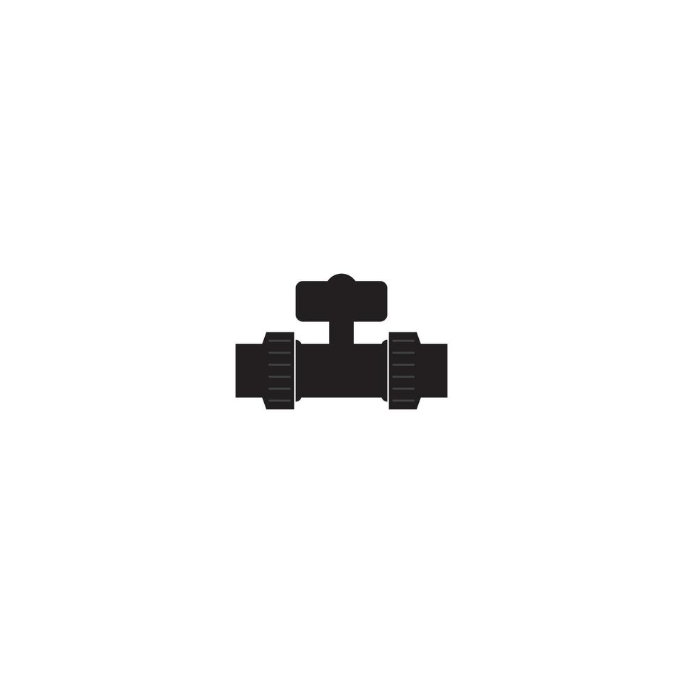 Pipe with valve icon. vector